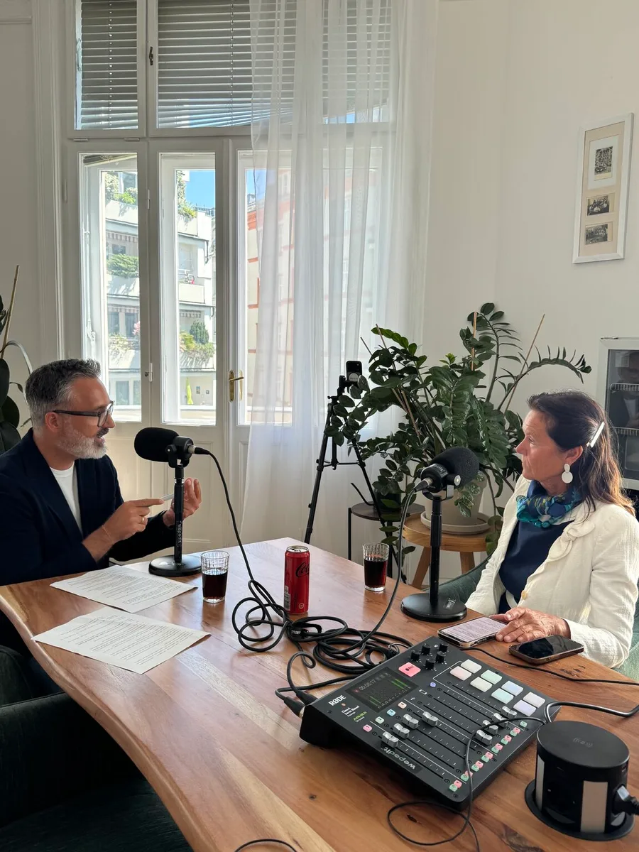 Christine Catasta und Martin Reichetseder bei der Aufnahme